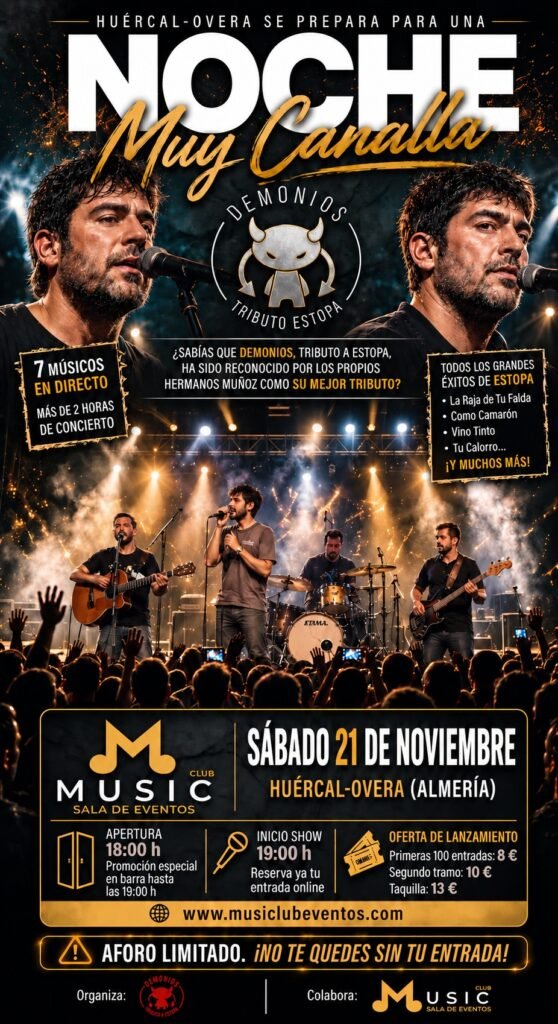 Entrada – Noche muy Canalla – Tributo a Estopa | Sábado 21 de Noviembre