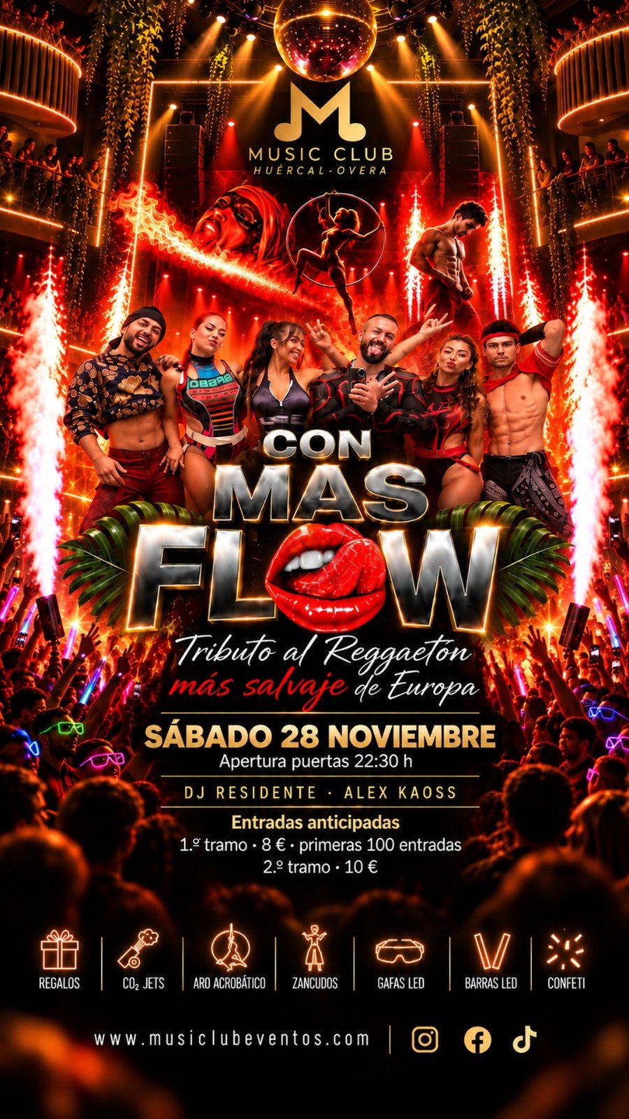 Cartel CON MAS FLOW